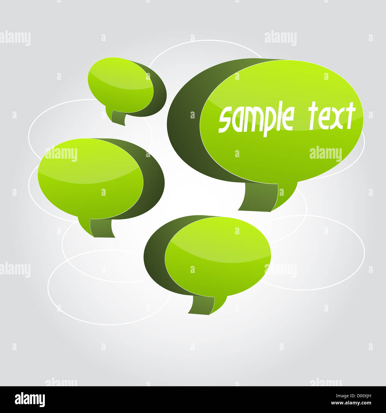 Illustration of sample card with speech bubble stock photo alamy