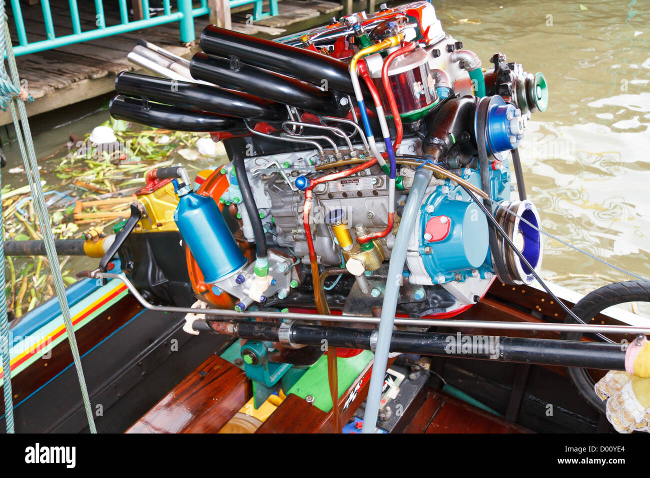 Engine of a River Boat in Bangkok, Thailand Stock Photo Alamy