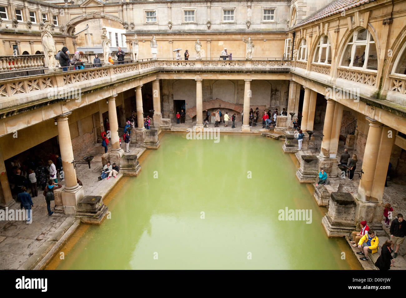 Roman baths, Bath Somerset 4th century UNESCO World heritage site England UK Stock Photo