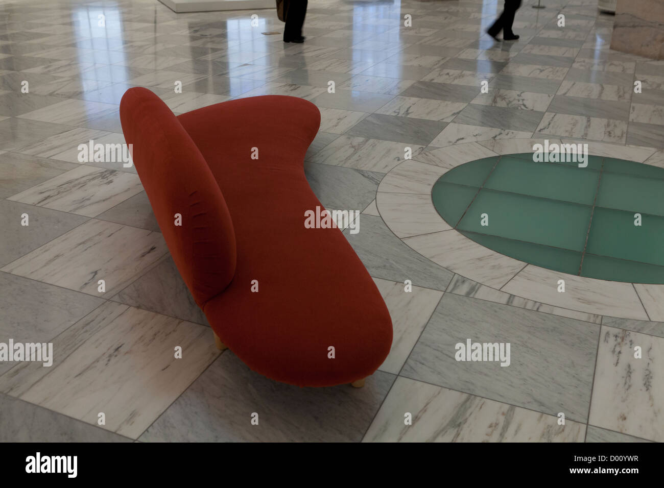 Contemporary seating design in lobby Stock Photo