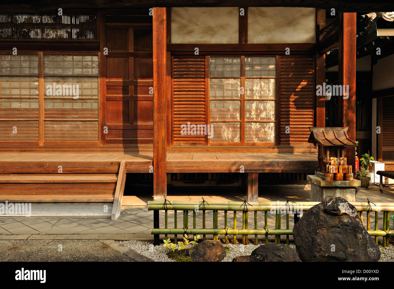 Traditional Japanese house along the Philosophers Way, Kyoto, Japan. Stock Photo