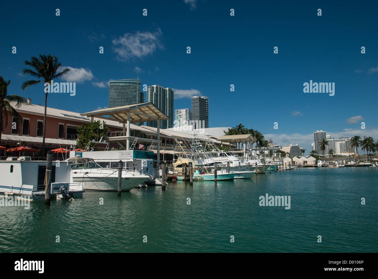 Bayside Marketplace in downtown Miami, Florida, USA Stock Photo