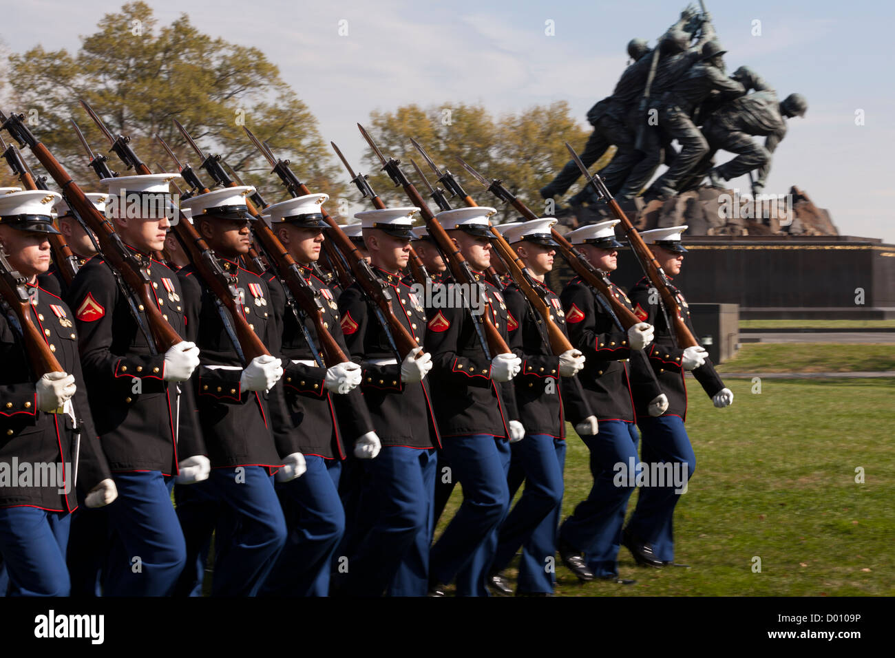 US Marines marching - Washington, DC USA Stock Photo