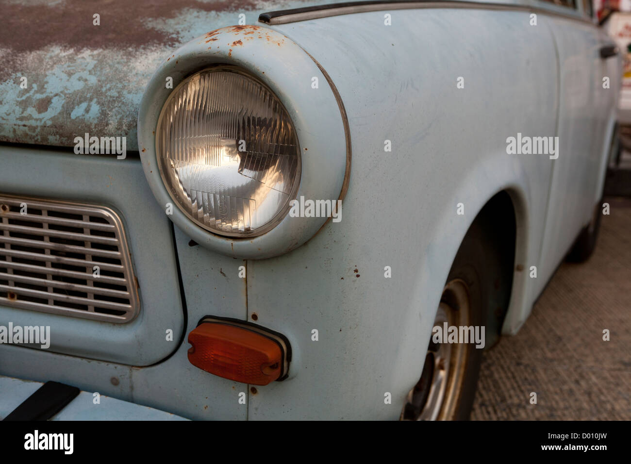 Antique Trabant car headlight Stock Photo