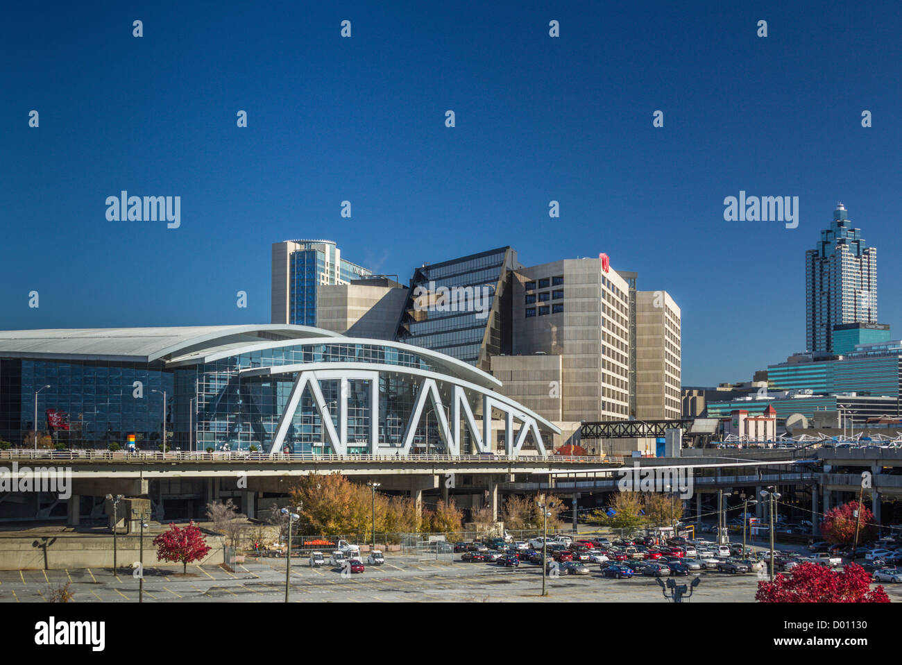 Philips Arena and CNN Center Stock Photo