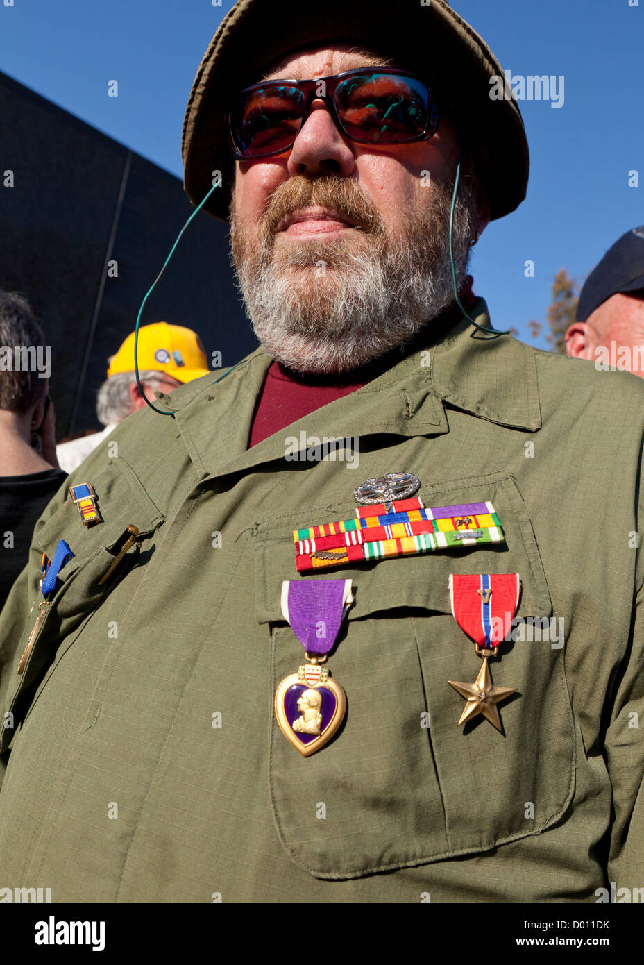 US Vietnam War veteran with medals and honors Stock Photo