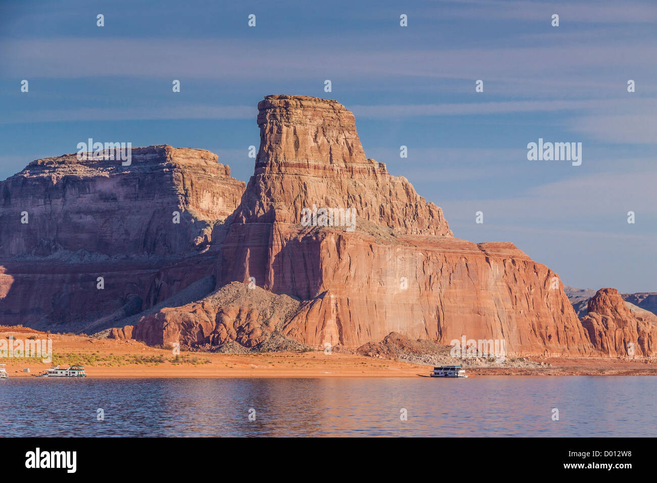 Lake Powell and the Glen Canyon National Recreation area, covering over a million acres with about 2000 miles of shoreline in Arizona and Utah. Stock Photo