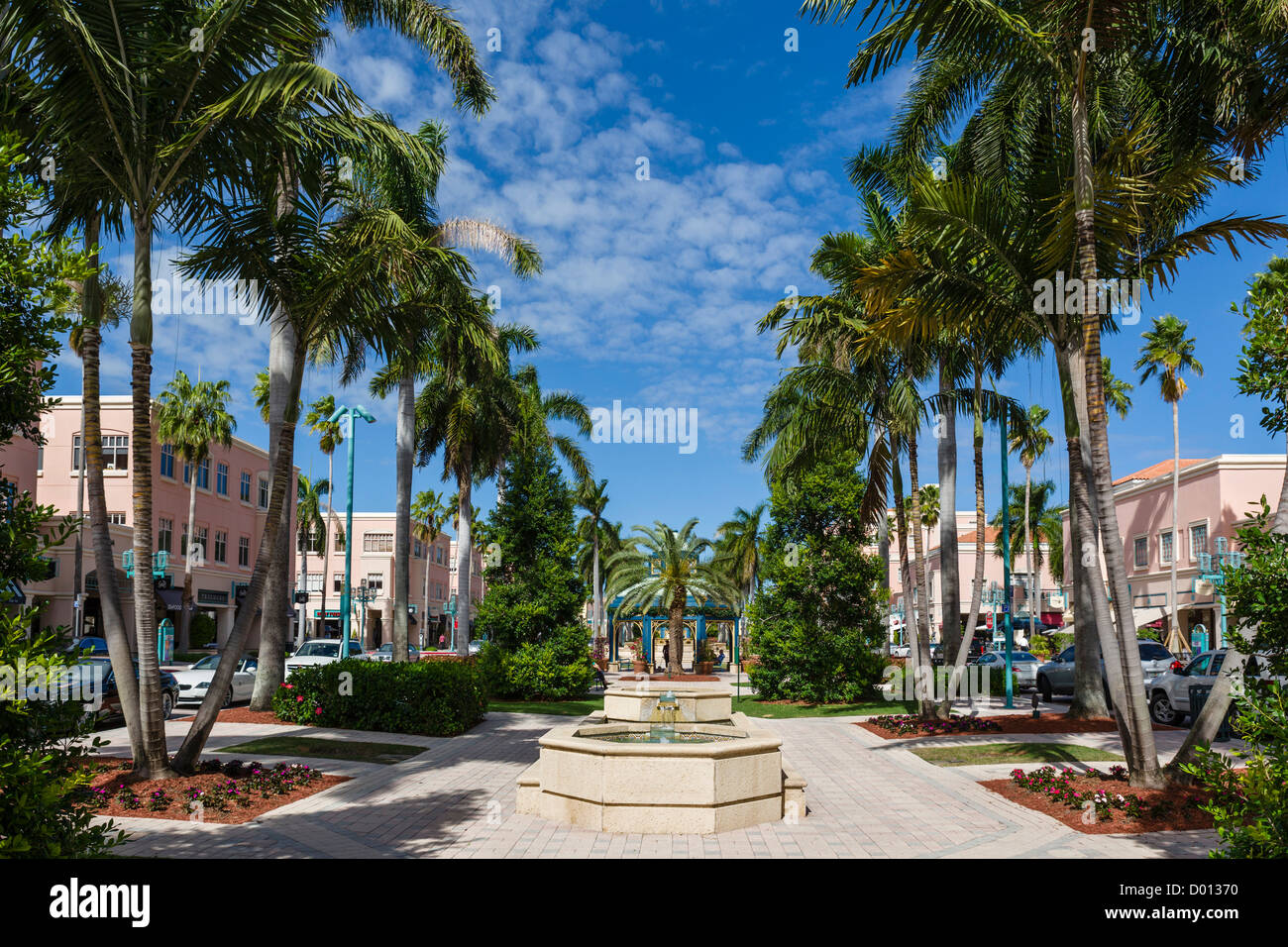 The Mizner Park development in Boca Raton,Treasure Coast, Florida, USA