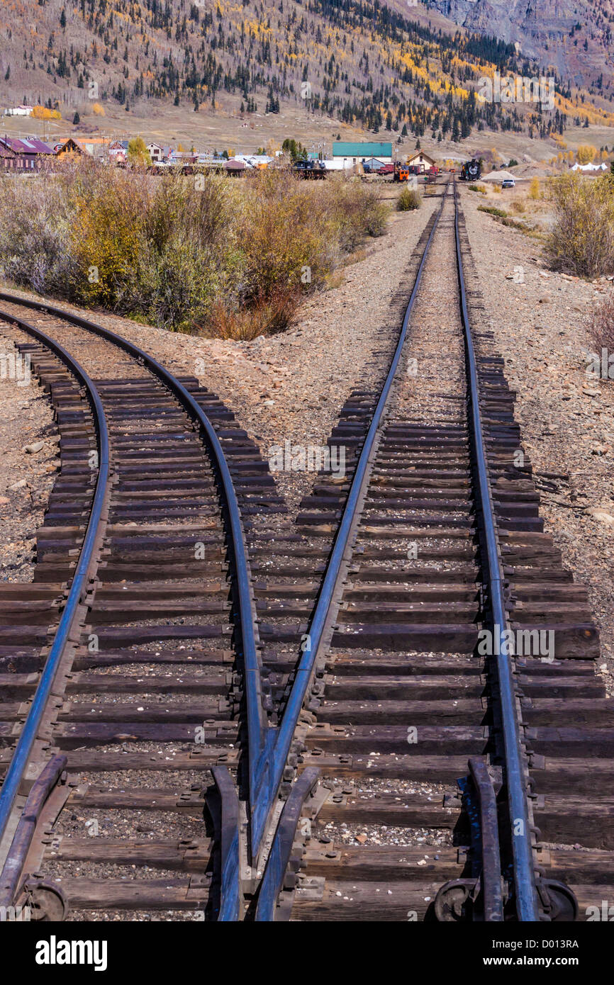 Train Tracks leading into Silvterton, Colorado, on the Durango and