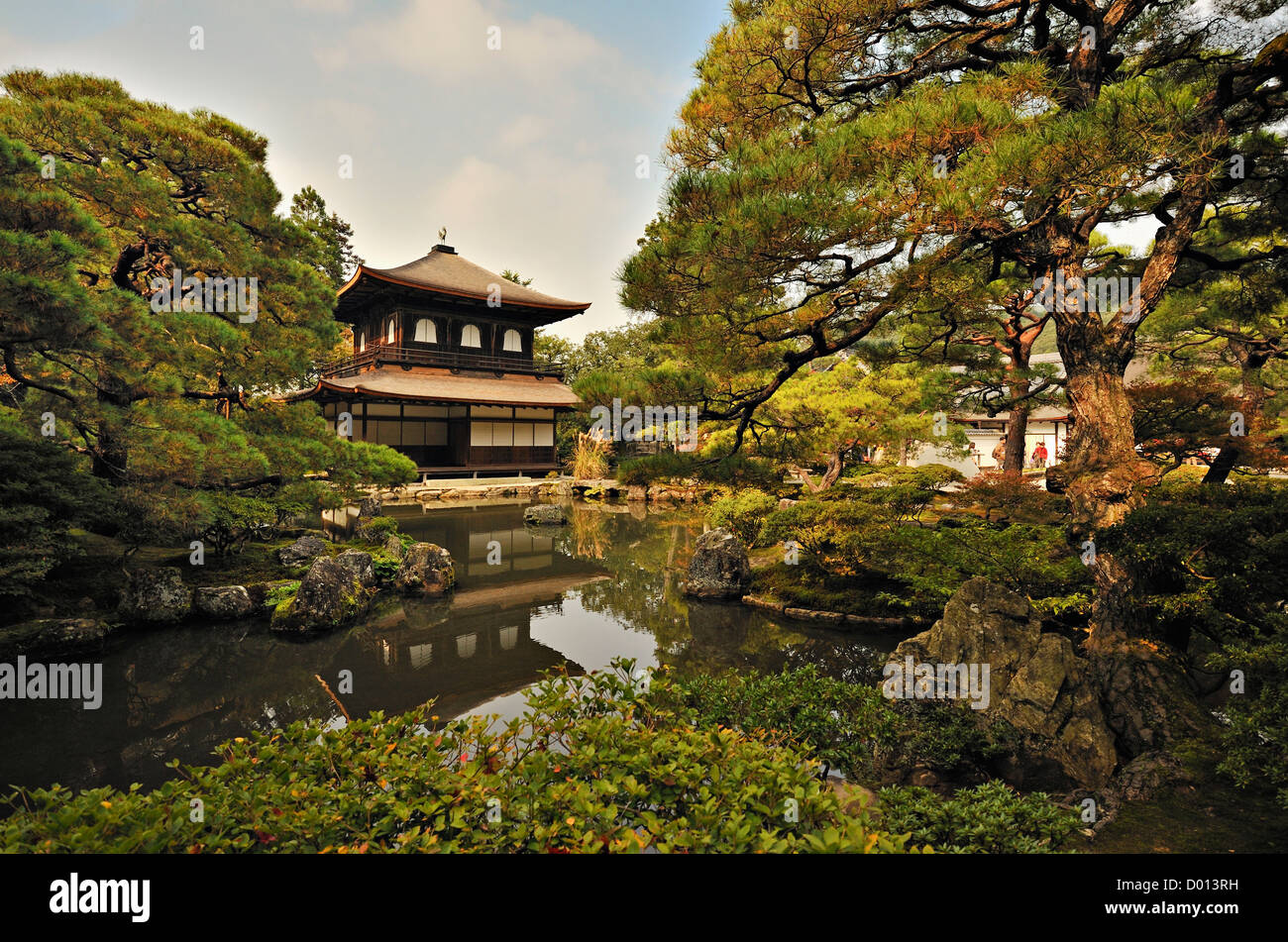 Ginkakuji Silver Pavillion in its garden in Kyoto, Japan Stock Photo