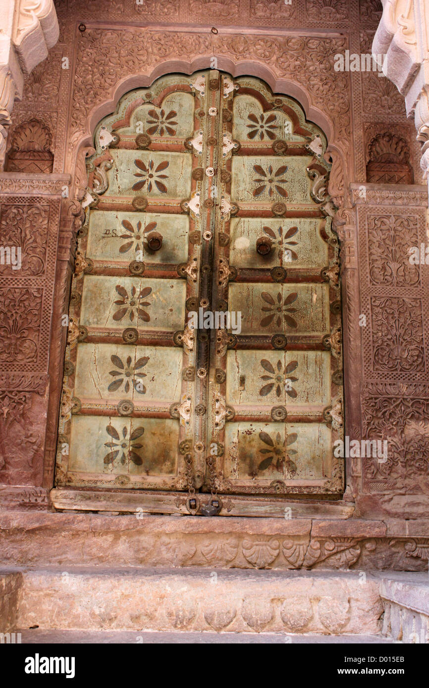 Rooms of courtesan and servants Jodhpur fort Rajasthan India Stock Photo