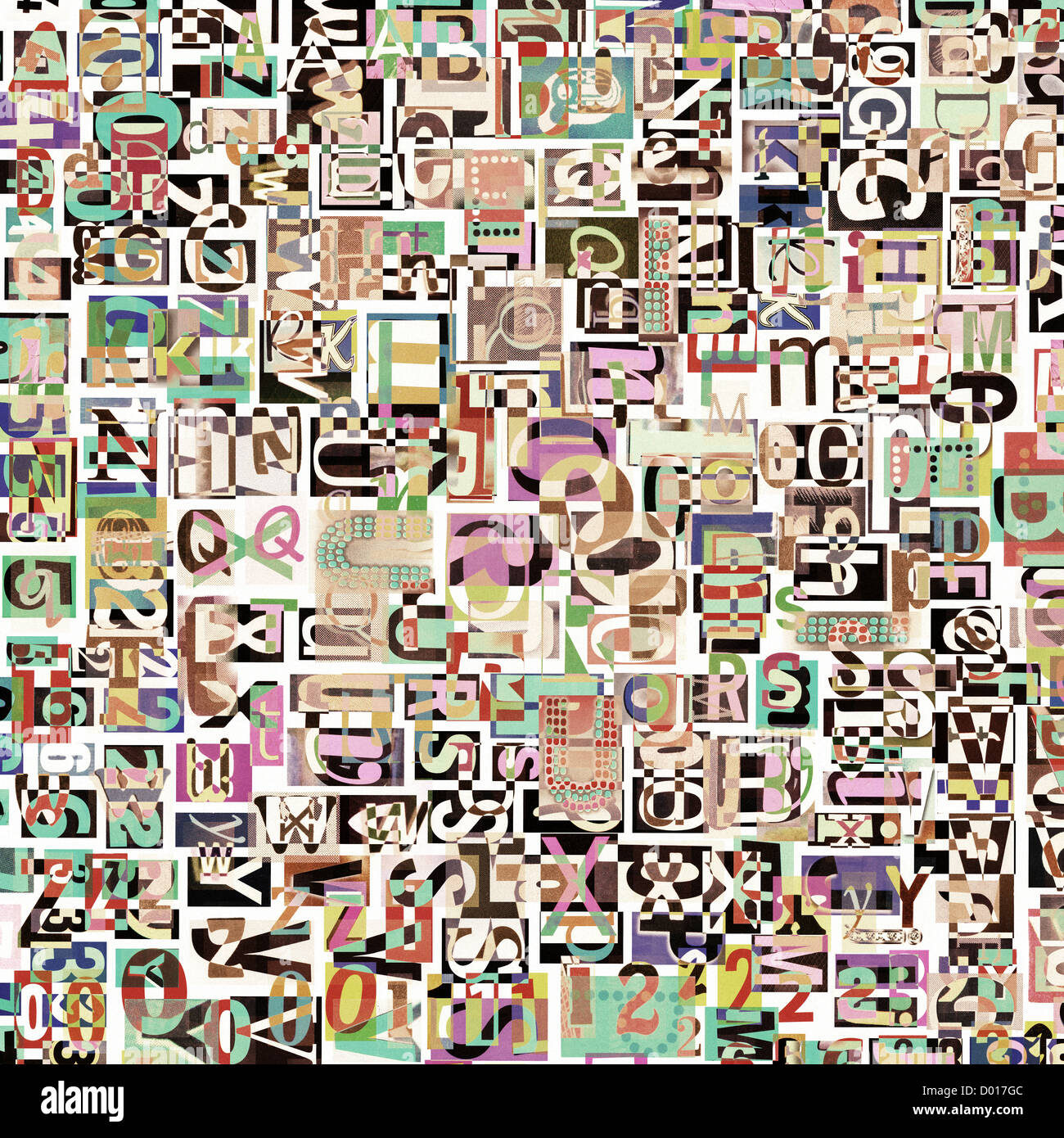 Designed background. Digital collage made of newspaper clippings. Stock Photo