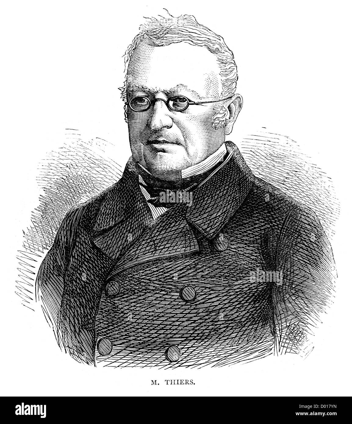 Adolphe Thiers, a French politician and historian. He was a leading historian of the French Revolution, Stock Photo