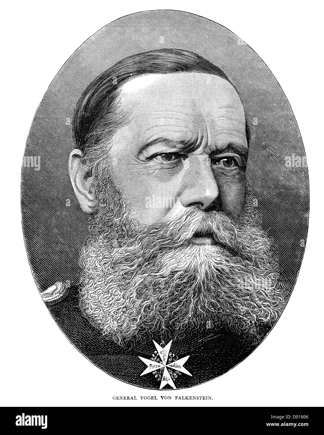 Eduard Vogel von Falckenstein, a Prussian General der Infanterie. Stock Photo