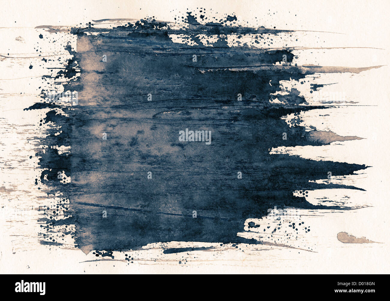 Abstract painted grunge background, ink texture. Stock Photo
