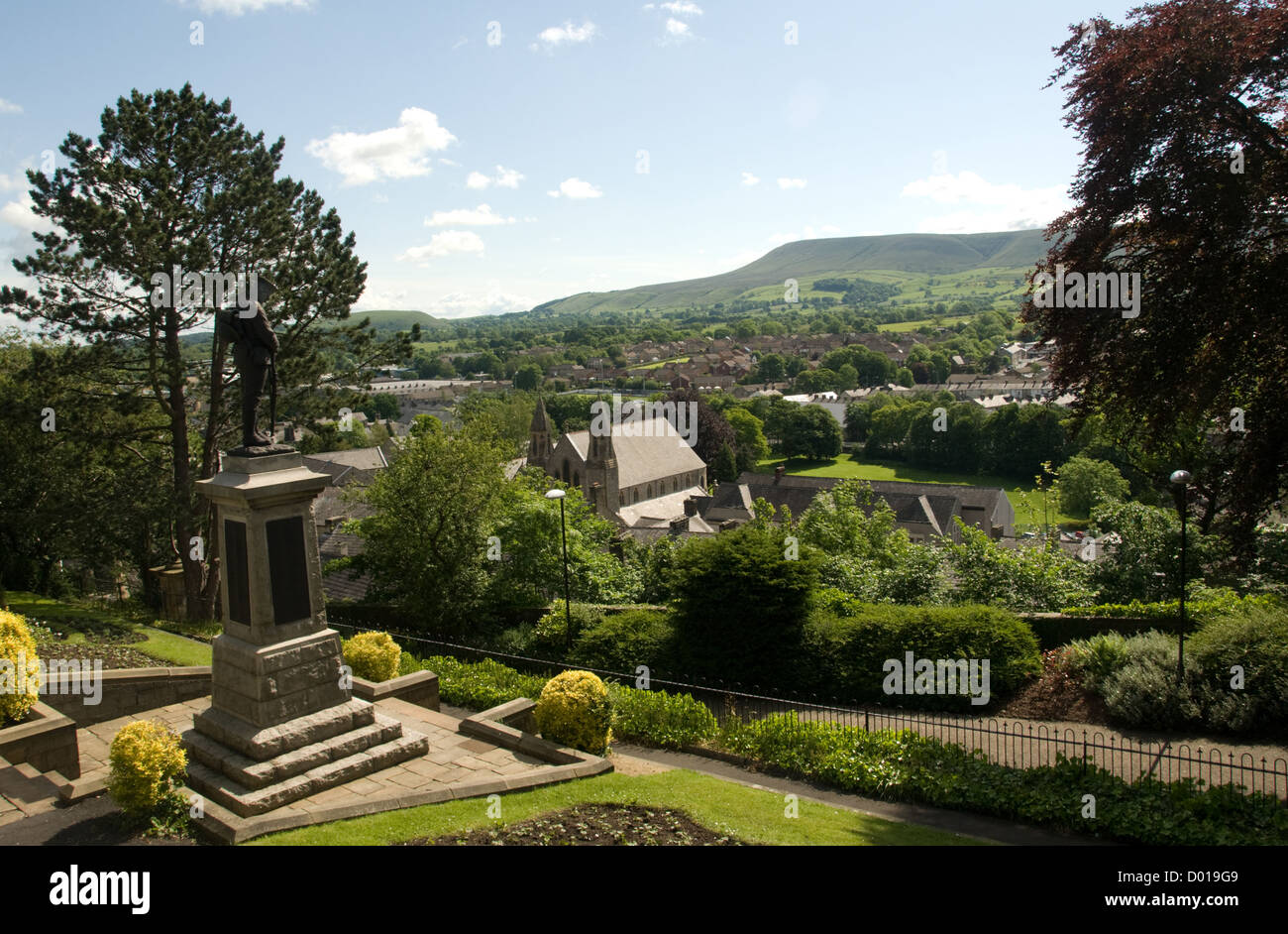 LANCASHIRE; CLITHEROE; VIEW OF PENDLE HILL FROM CLITHEROE CASTLE