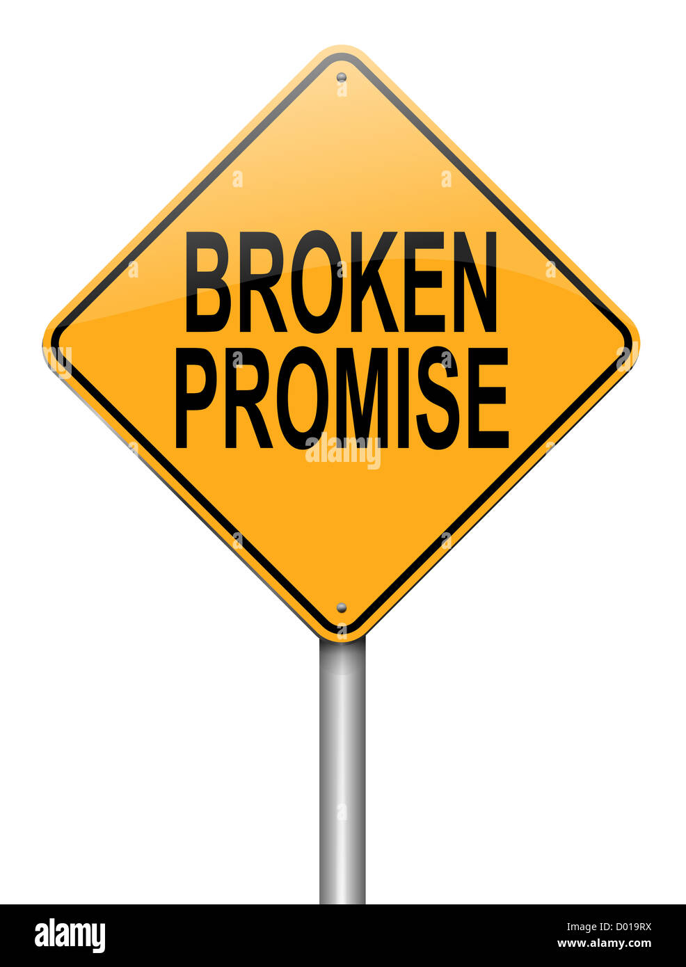 Broken promise concept. Stock Photo