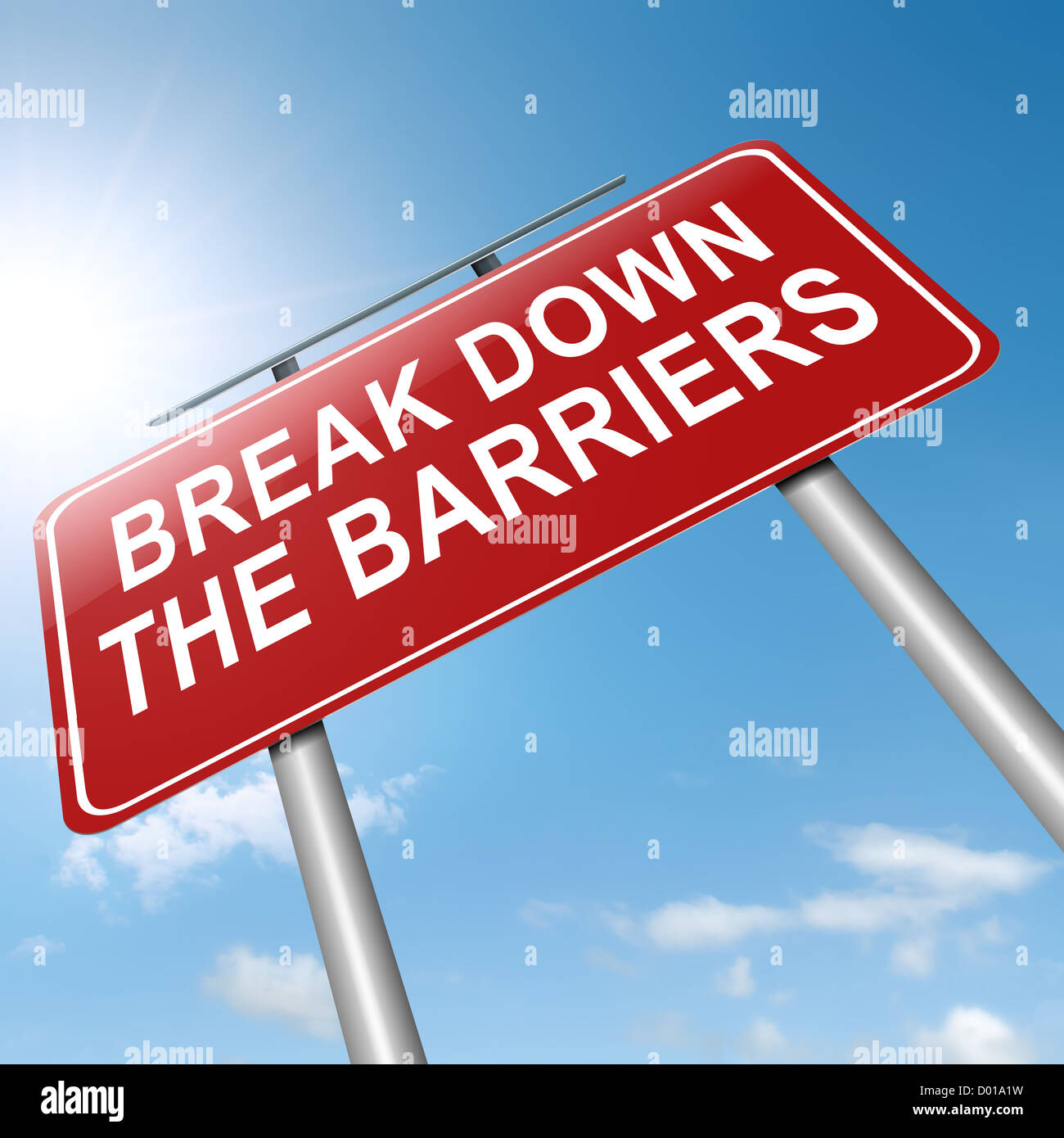 Break Down Barriers Stock Photo Alamy