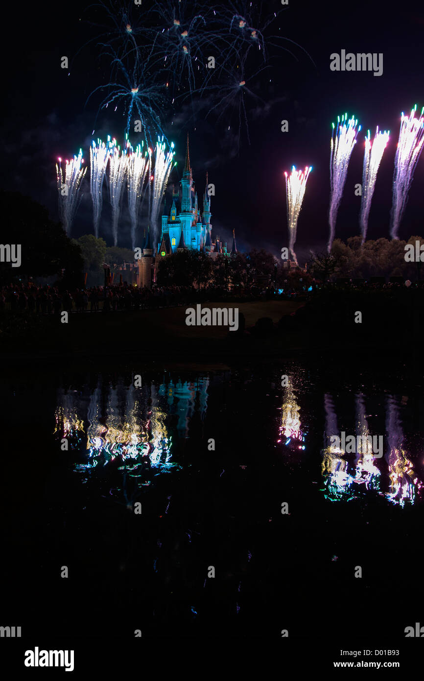 Florida USA Magic Kingdom Disney World Wishes 2012 Stock Photo