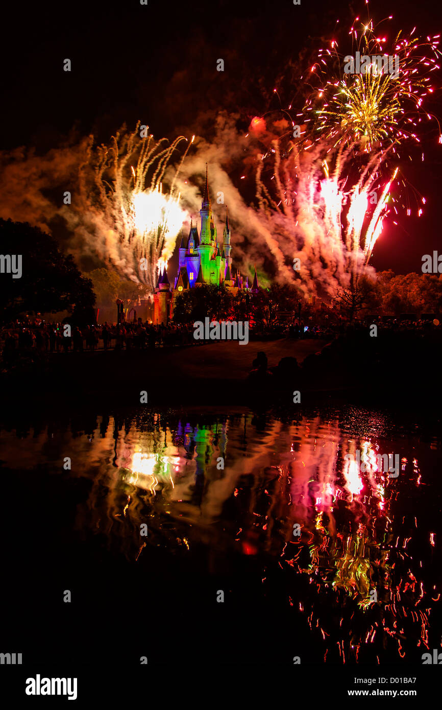 Florida USA Magic Kingdom Disney World Wishes 2012 Stock Photo