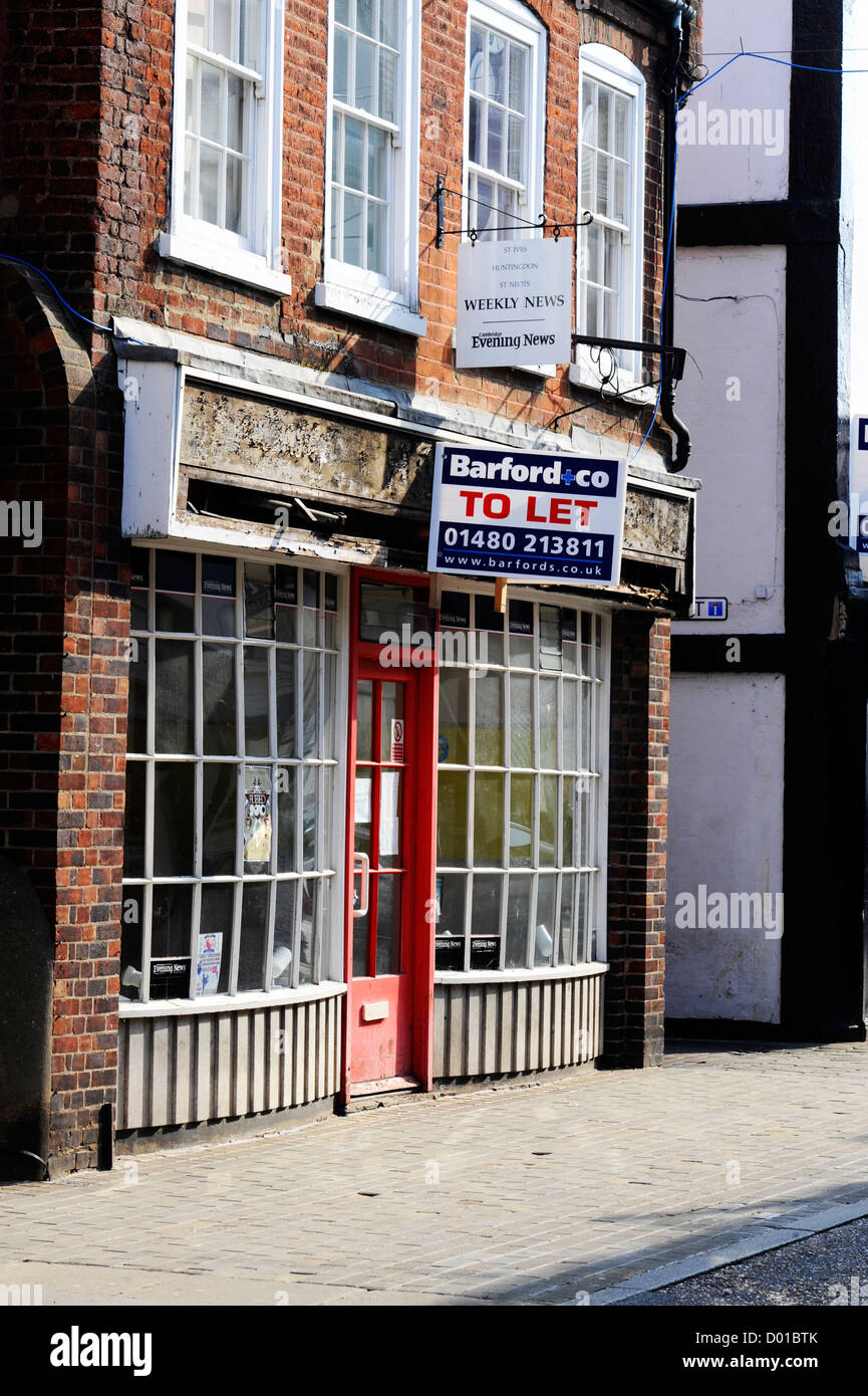 Shop to let in St Ives, Cambs. Stock Photo