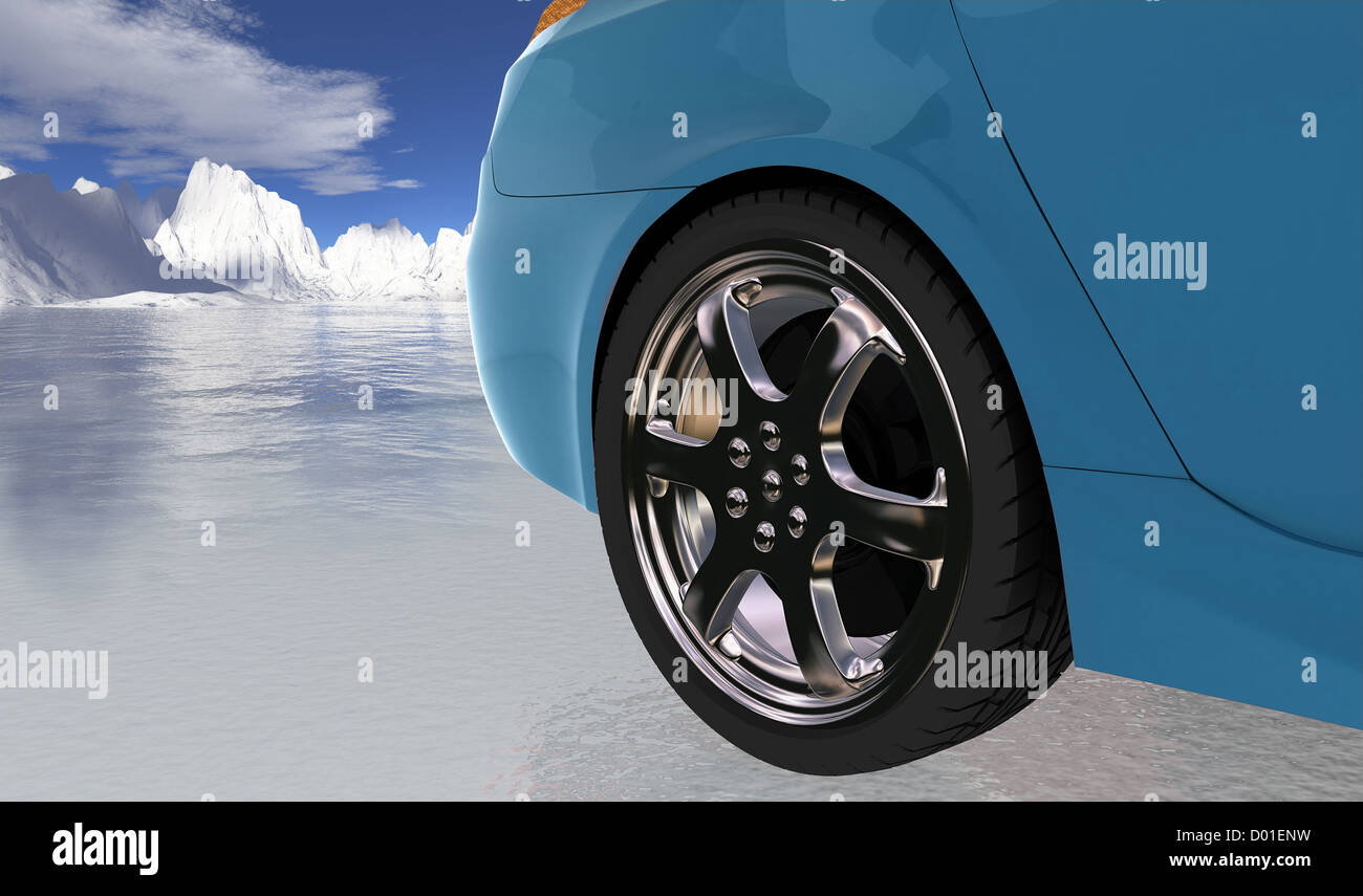 car wheel side view against background Stock Photo Alamy