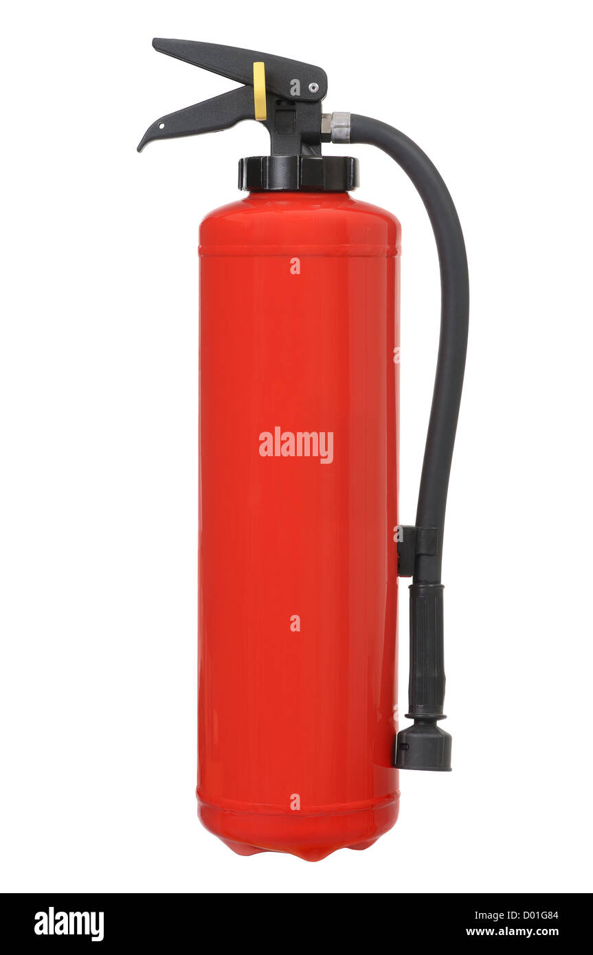 Red fire extinguisher Stock Photo