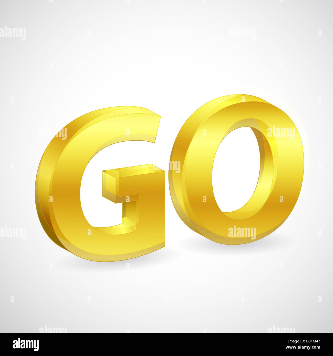 illustration of go icon on isolated background Stock Photo - Alamy