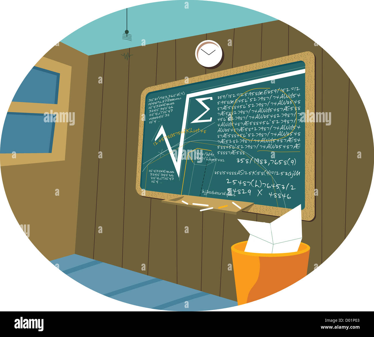A chalkboard with a math equations on it Stock Photo Alamy