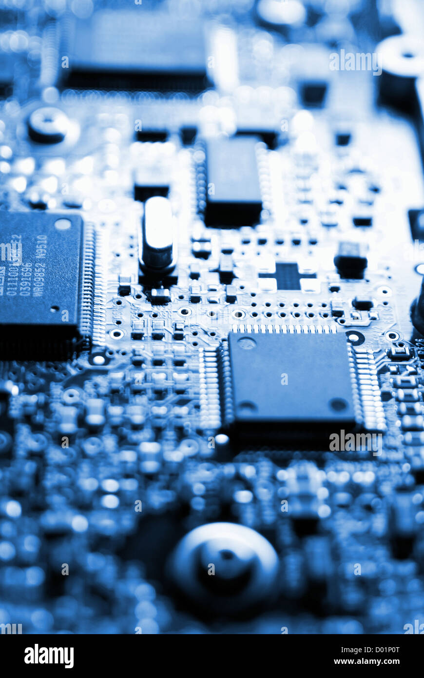 Electronics Industry, Component, Silicon, Macro, Stock Photo
