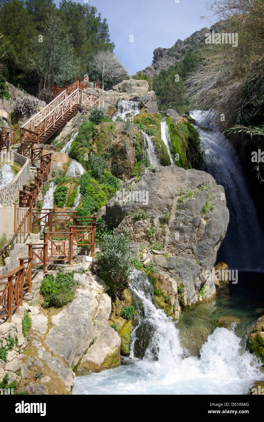 Fonts d'Algar (Waterfalls of Algar) near Callosa d'en Sarrià, Spain Stock Photo