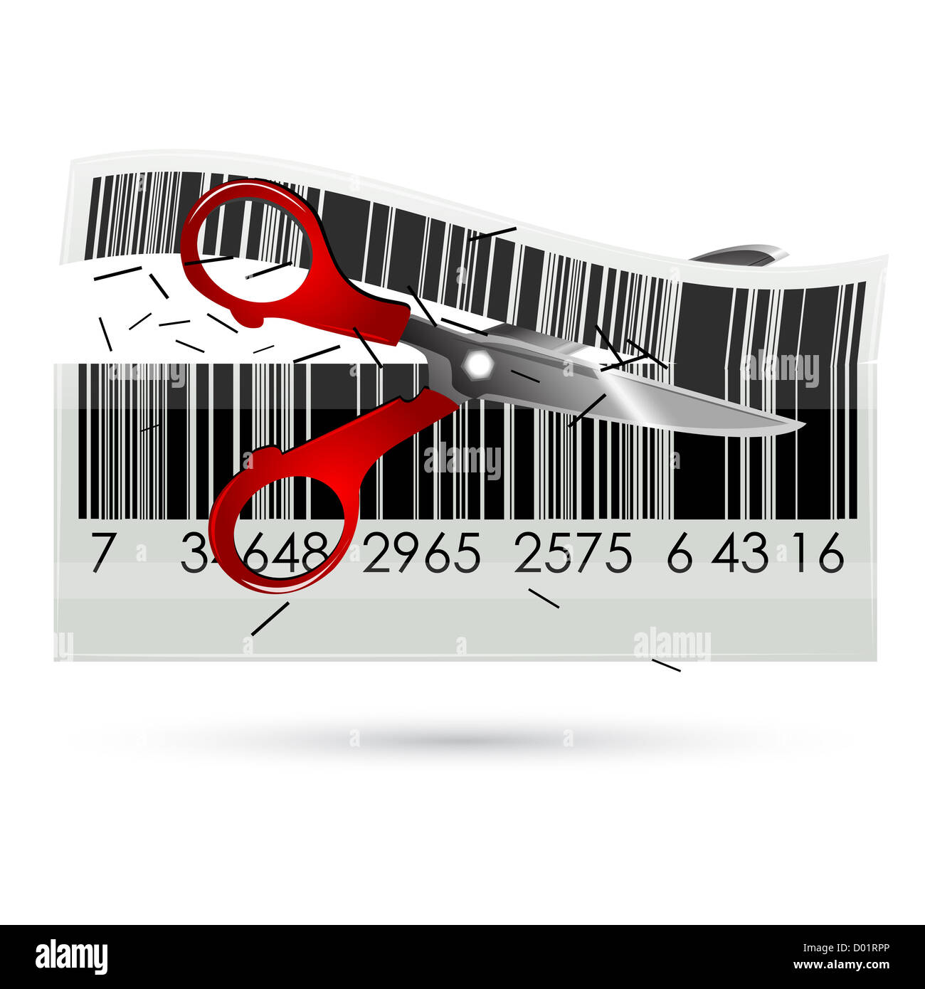 illustration of cutting bar graph on white background Stock Photo - Alamy