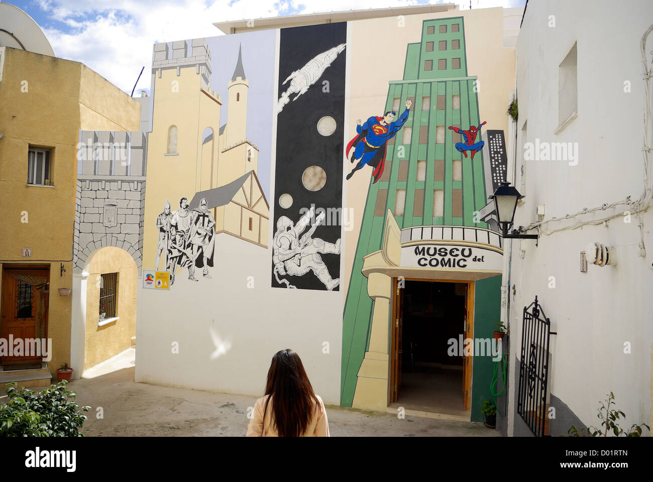Museo del Cómic (Museum of Comics) in the old town, Calpe, Spain Stock Photo