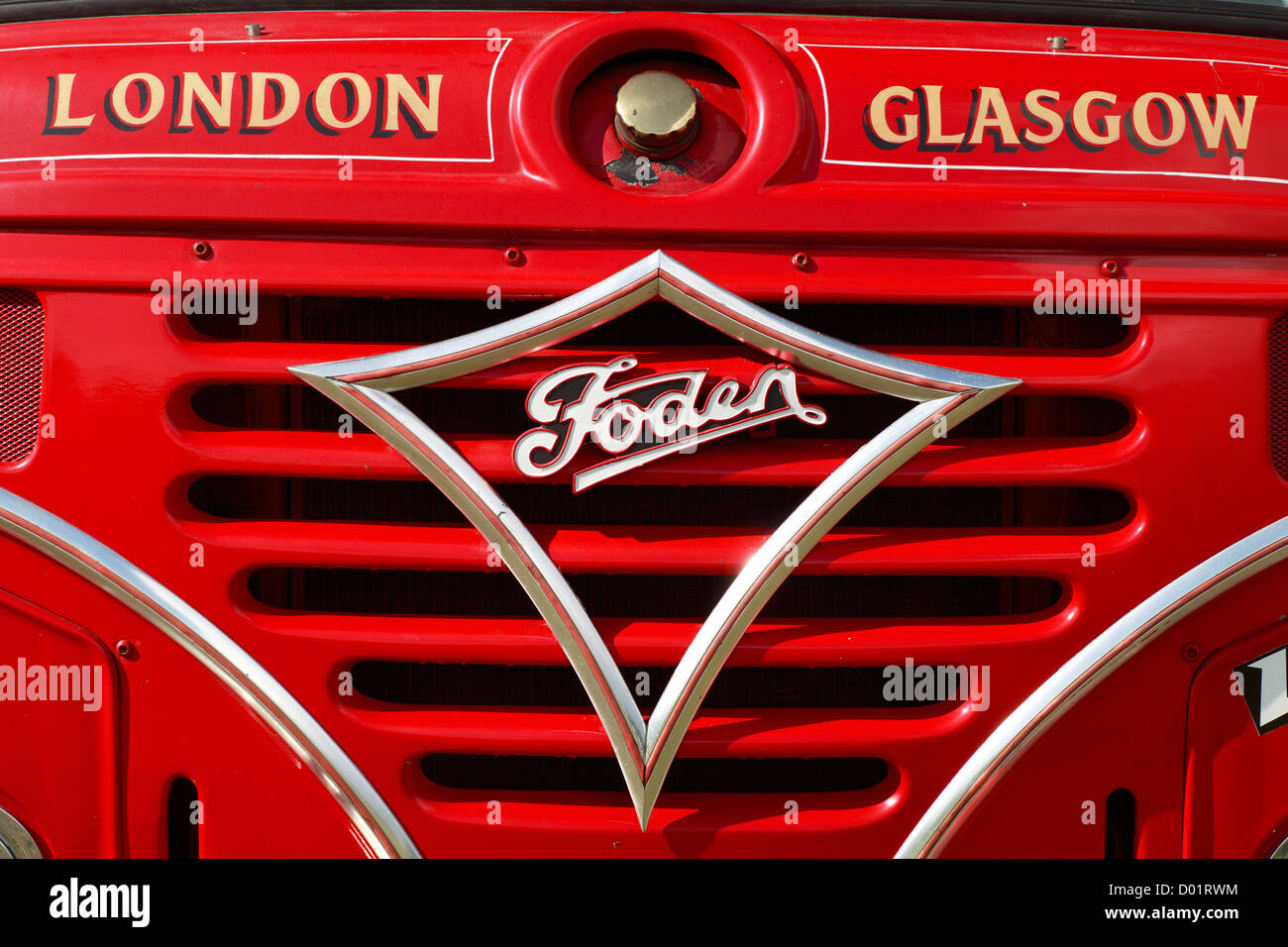 Front Radiator of traditional old Lorry Truck, Fodson Stock Photo - Alamy