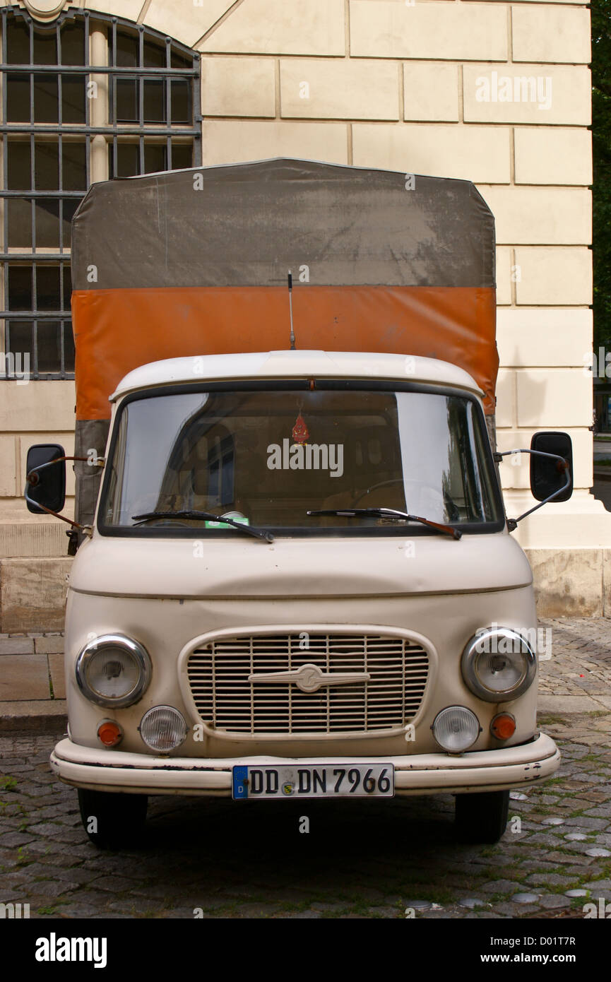Barkas B1000 van built in former East Germany, Dresden, Sachsen, Saxony, Germany Stock Photo