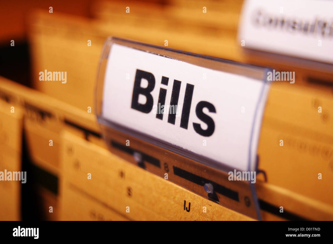 bill or bills word on paper riders showing payment or debts concept ...