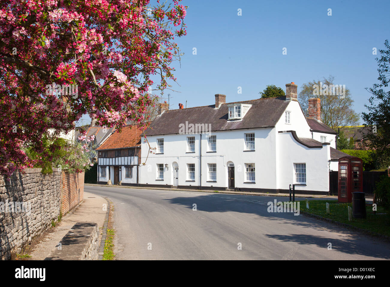 An attractive house in Cerne Abbas village, Dorset, England, UK Stock