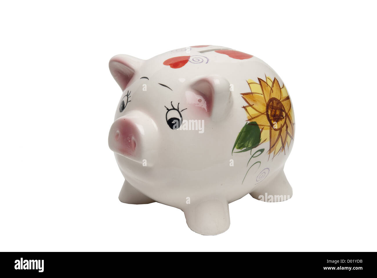 Piggy Bank with white background Stock Photo - Alamy