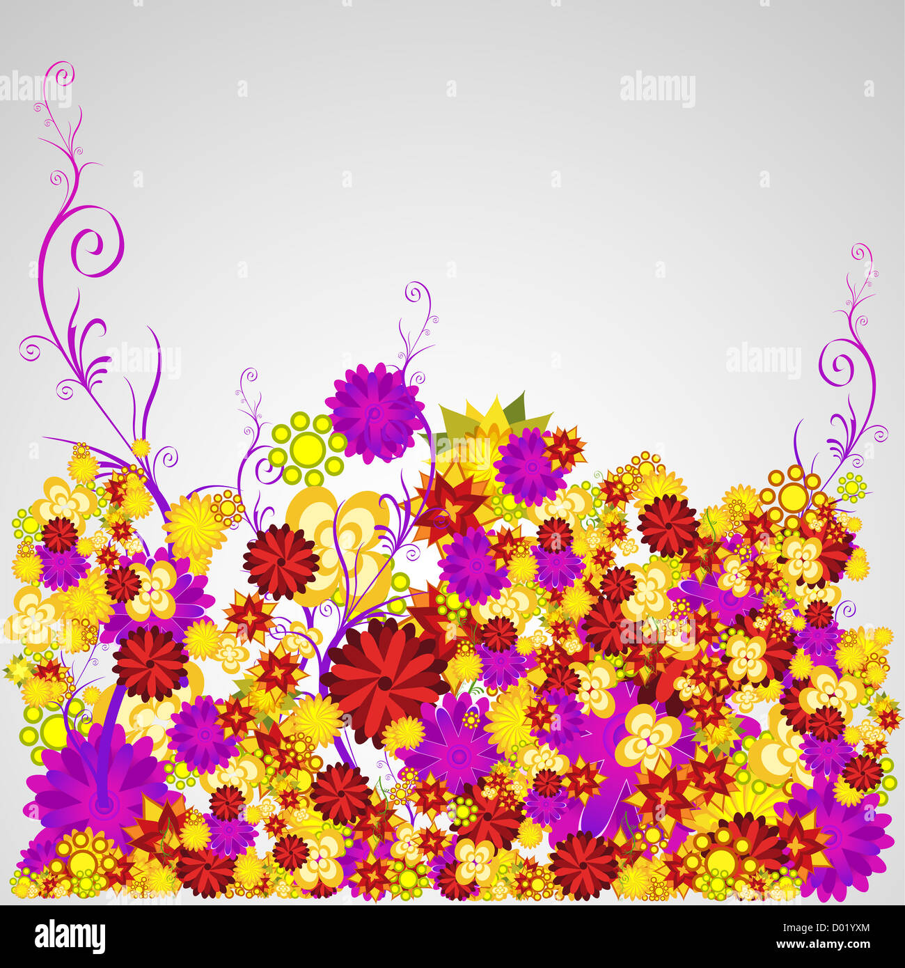illustration of abstract floral background Stock Photo - Alamy