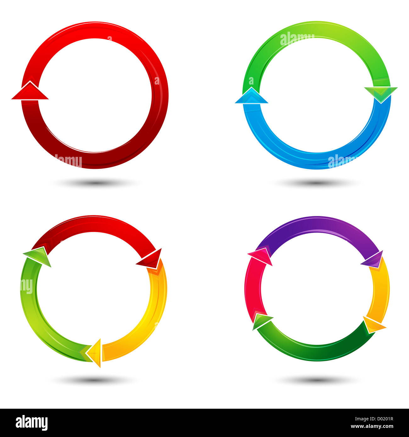 illustration of colorful vector arrows on white background Stock Photo ...