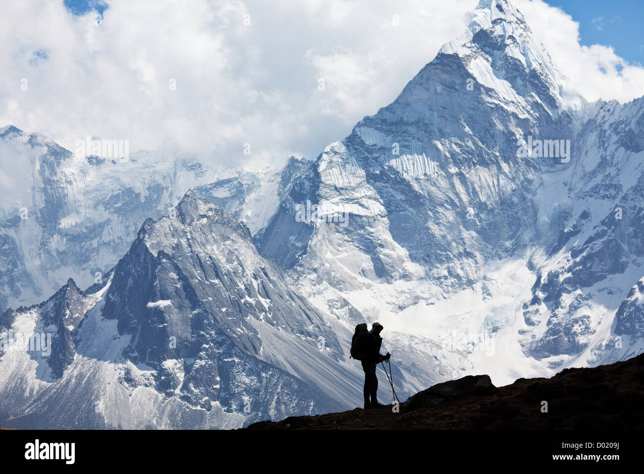 Climber in Himalayan mountain Stock Photo - Alamy