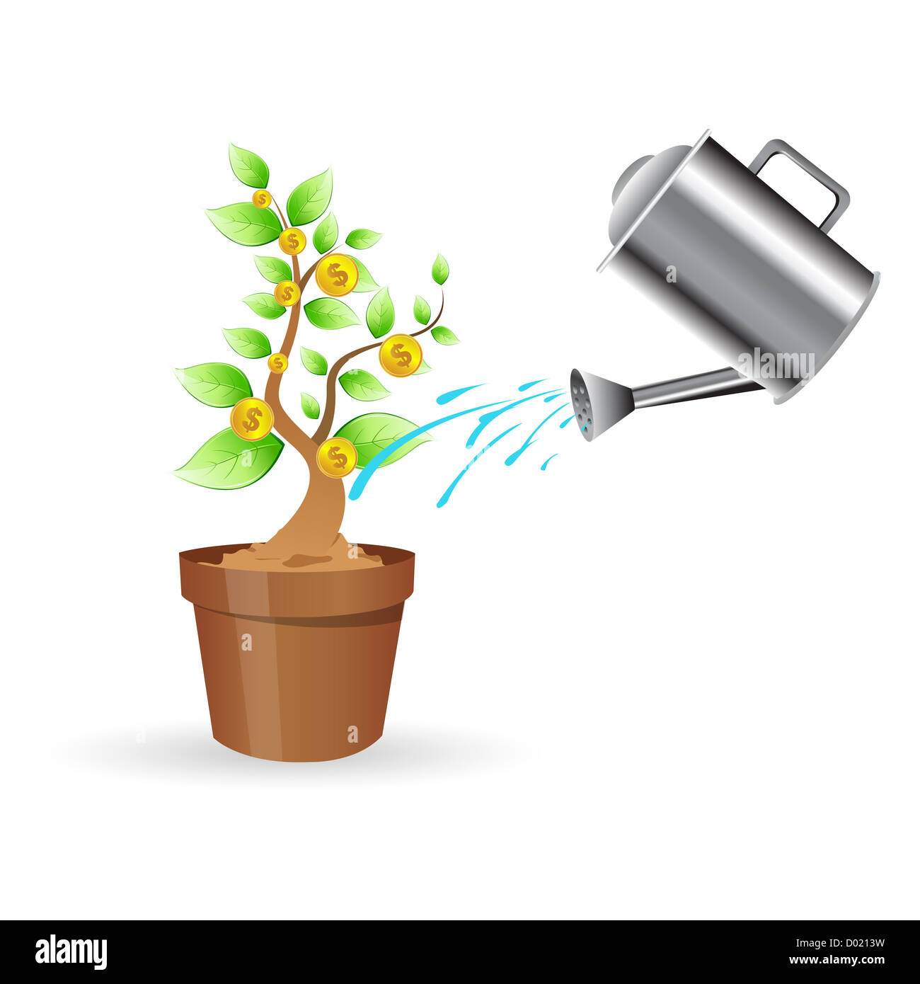 illustration of dollar plant on white background Stock Photo - Alamy