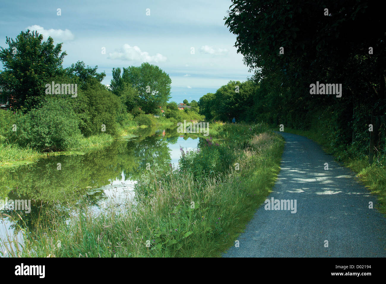 The Forth & Clyde Canal at Maryhill, Glasgow Stock Photo