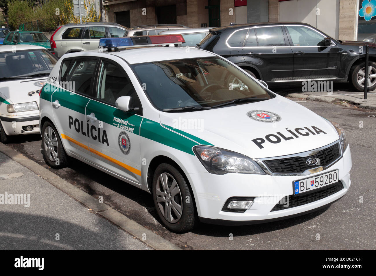 A Slovakian Police (Policia) car in Bratislava, Slovakia Stock Photo - Alamy