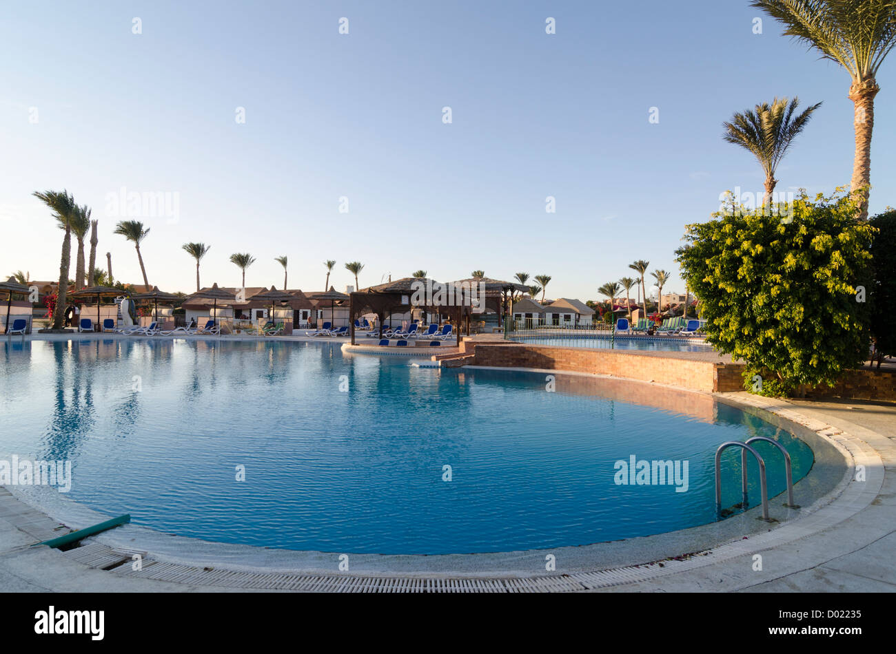 [El Gouna] [Red sea] water resort evening pool sea Stock Photo