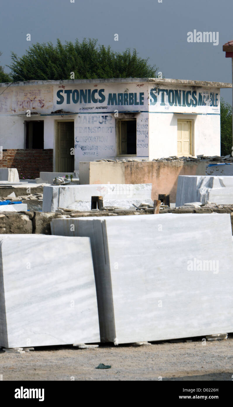 Marble manufacturing company Rajsamand District Rajasthan India Stock