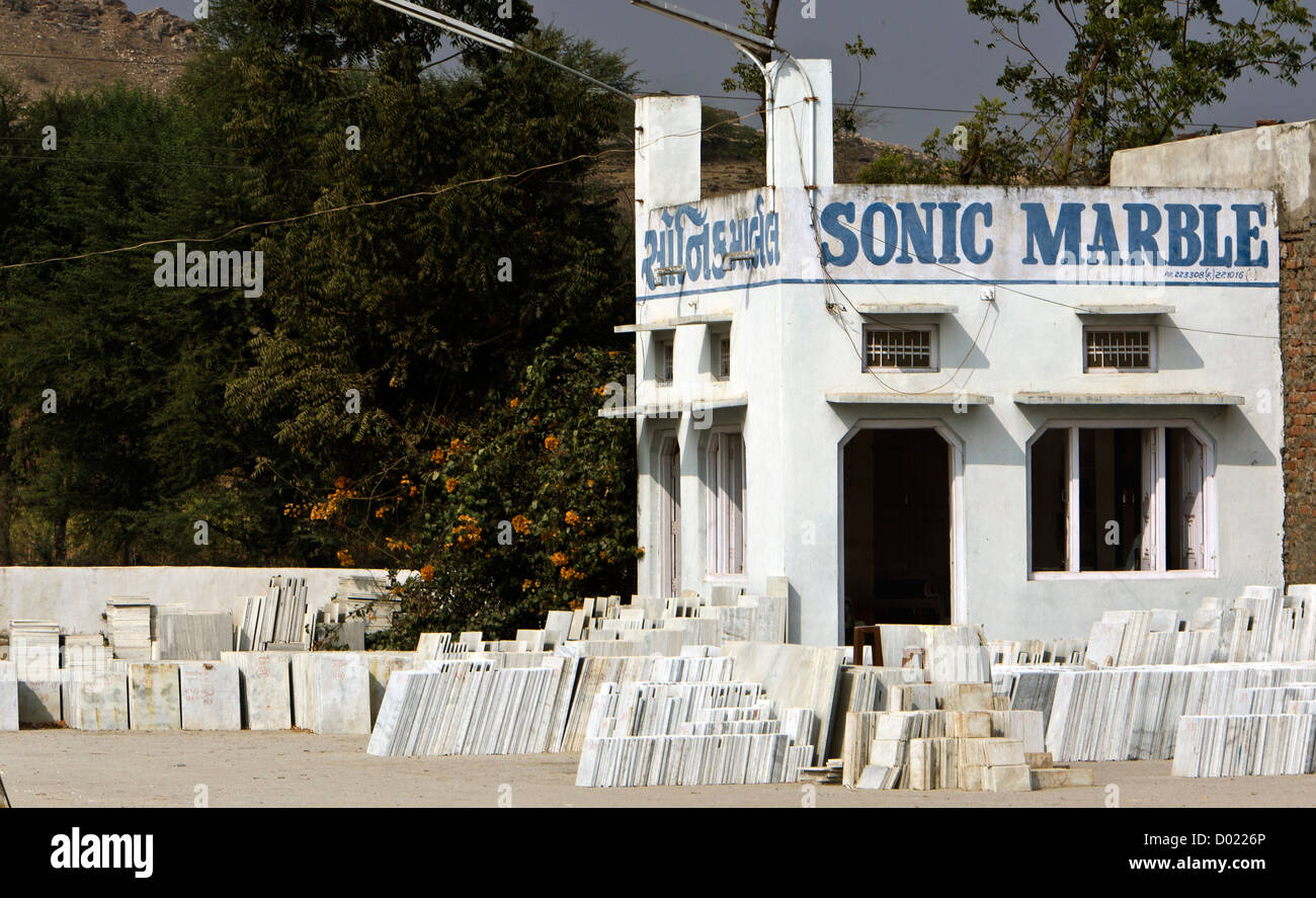 Marble manufacturing company Rajsamand District Rajasthan India Stock