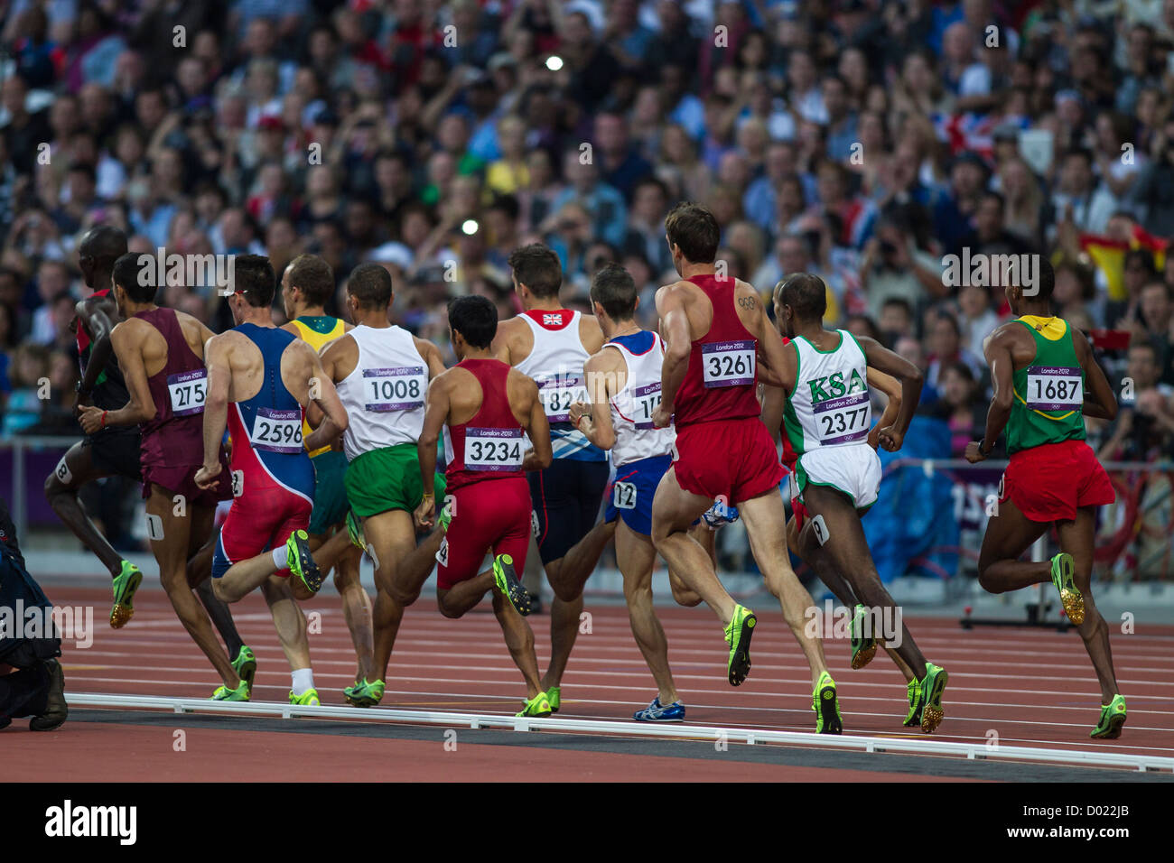 Men's 1500 meter semifinal at the Olympic Summer Games, London 2012 Stock Photo