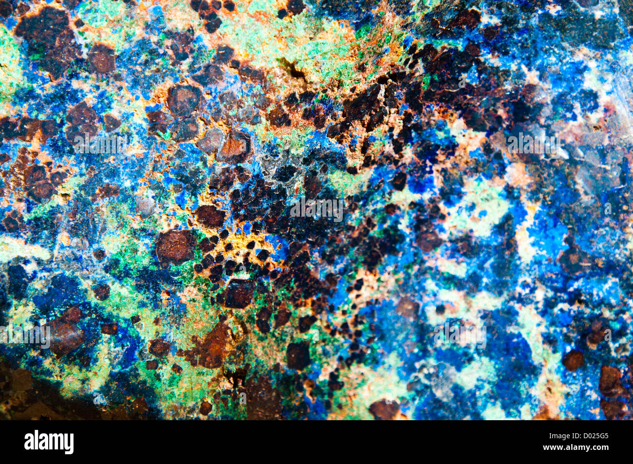 Colorful mineral deposits Stock Photo
