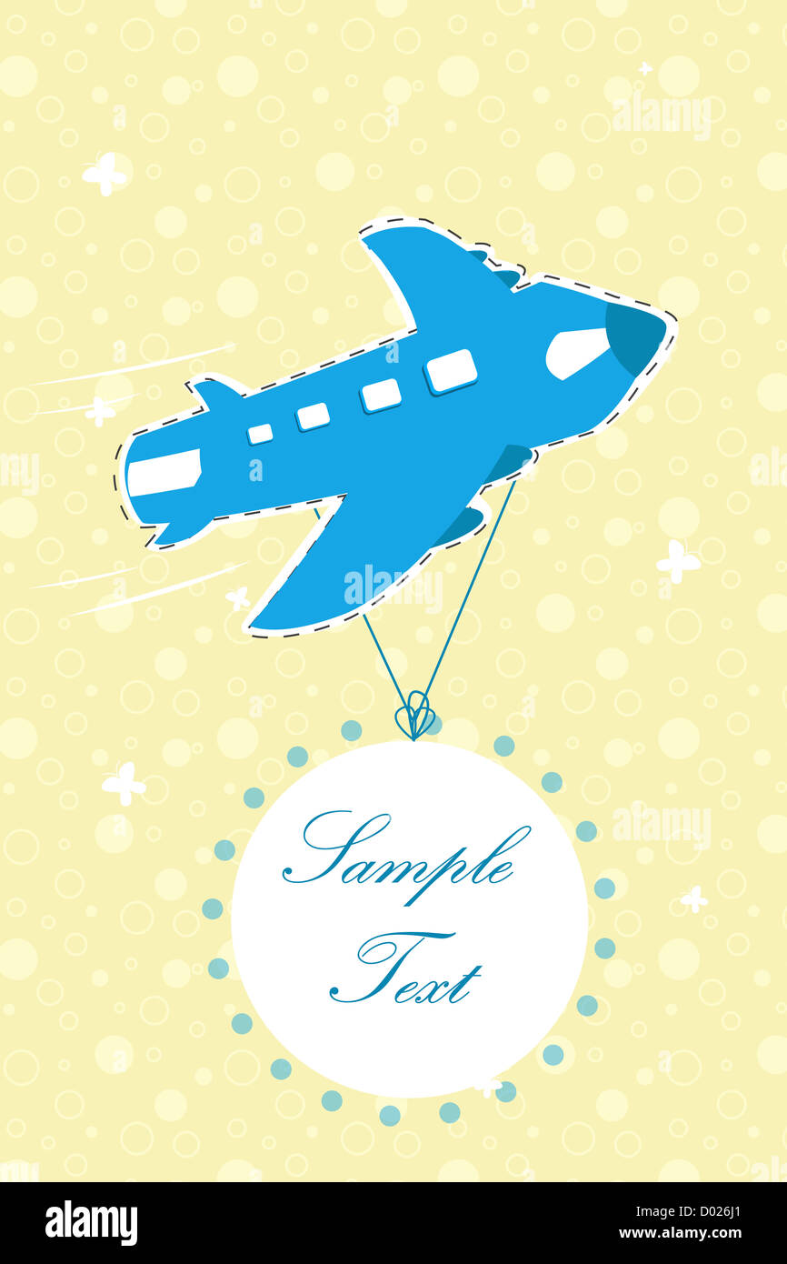 illustration of aeroplane on backdrop background Stock Photo